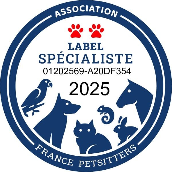 Label Spécialiste 2025 France Petsitters Sandra Daulon